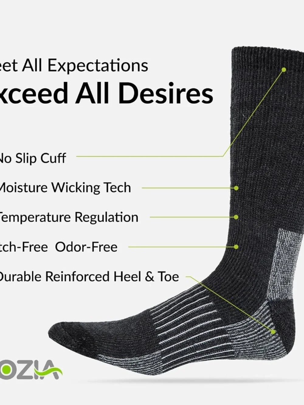 Merino Wool Socks for Men & Women Casual Warm Winter Cozy Thermal Socks